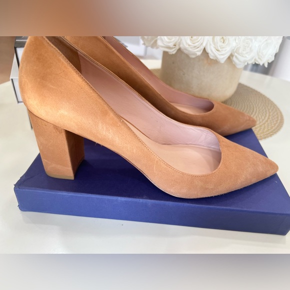 STUART WEITZMAN Suede Pointed Toe Pumps - Picture 5 of 10